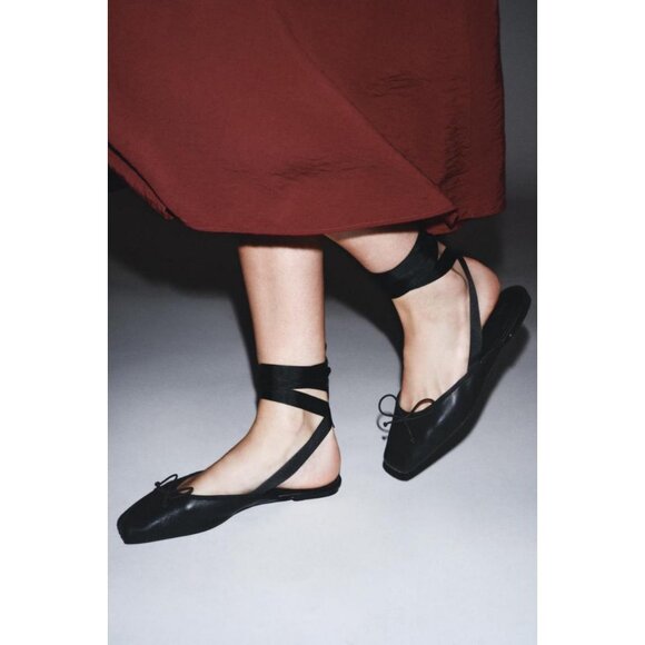 ZARA FLAT SLINGBACK BALLET FLATS - Picture 2 of 6